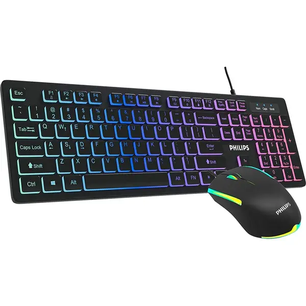 Philips G294 Black Spt8294 Gaming Keyboard And Mouse Combo - Image 1